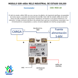 MODULO SSR-40DA RELE INDUSTRIAL DE ESTADO SOLIDO MODULO SSR-40DA RELE INDUSTRIAL DE ESTADO SOLIDO