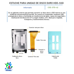 ESTUCHE PARA UNIDAD DE DISCO DURO HDD-SDD