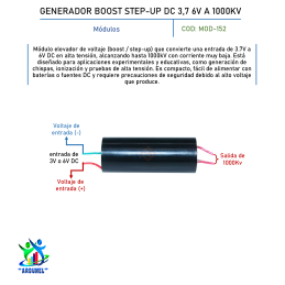 GENERADOR BOOST STEP-UP DC 3,7-6V A 1000KV