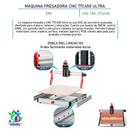MAQUINA FRESADORA CNC TTC450 ULTRA