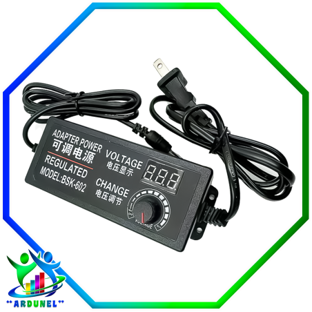 FUENTE DE ALIMENTACION REGULABLE  CON PANTALLA LED 3-24V 3A